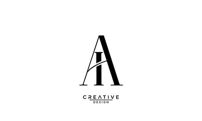 AI, IA, A, I, Abstract Letters Logo Monogram