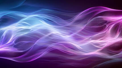 Naklejka premium A purple-blue abstract wallpaper featuring a wave of light emerging from the top, while the bottom half remains unlit