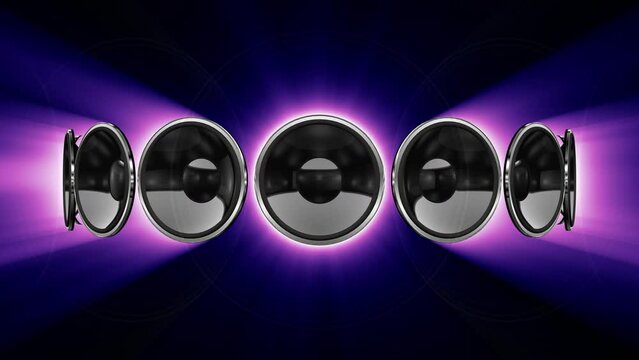 Disco club party audio speaker CG background