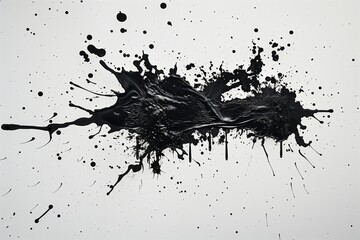Obraz premium Ink splatters on a white background