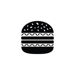 Burger icon isolated on white background. Simple icon vector