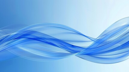  A crisp close-up of a blue wave against a lighter blue background Background features a expanse of light blue sky Midground showcases another layer of tranquil, light blue