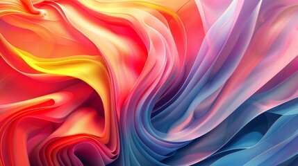 Obraz premium 3D illustration of a vibrant, colorful abstract background.