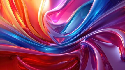 3D illustration of a vibrant, colorful abstract background.

