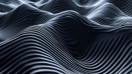 Naklejka premium Abstract black lines creating a 3D perspective vector background.