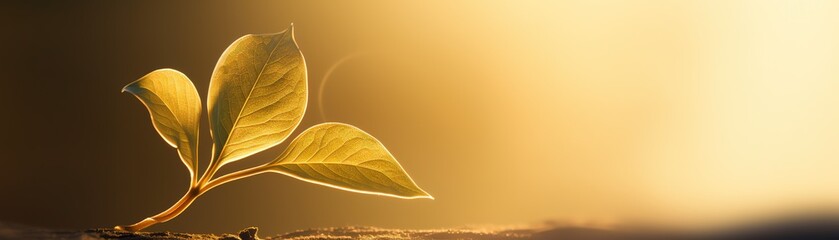 Wide background with leaves 