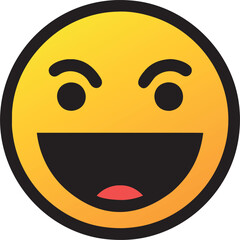 Fototapeta premium happy emoji, icon