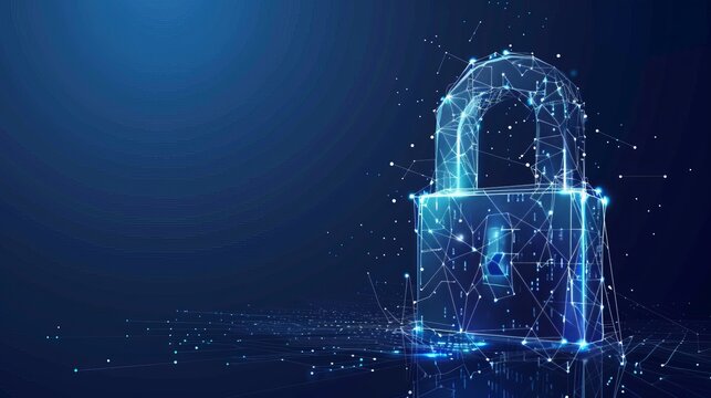 Vector illustration showing advanced cybersecurity measures with data scanning elements.


