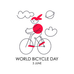 World Bicycle Day. June 3. world bicycle day celebration. banner, poster, background. World Bicycle Day Concept. ride cycle. World Bicycle Day Poster.