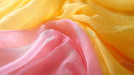 yellow at the top, pink in the middle, and yellow at the bottom, with a white stripe just above the pink and yellow