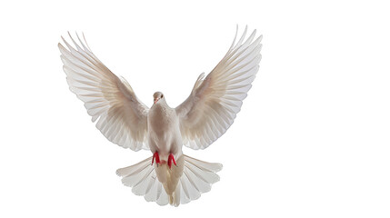 Obraz premium White dove flying, isolated