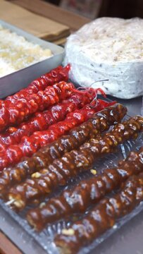 oriental sweet churchkhela vertical video