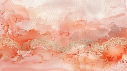 Fototapeta premium The image is a watercolor painting of a coral reef