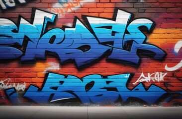 graffiti on a brick wall