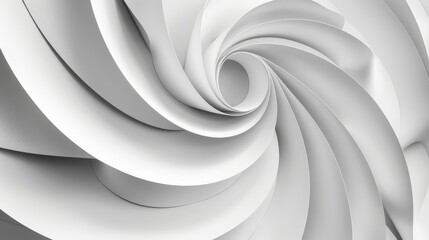 Fototapeta premium A black-and-white photo of a massive, spiral-like object in the image's center is not a computer-generated image; rather, it depicts a white object against