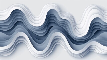 Fototapeta premium Abstract image features a blue and white background with a wavy pattern at the top The bottom half remains unaltered