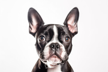 french bulldog in studio setting against white backdrop, showcasing their playful and charming personalities in professional photoshoot.