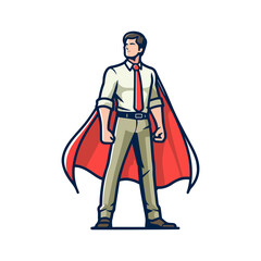 father hero concept for father's day character