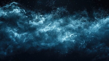 Obraz premium Cold Texture. Glitter Mist Abstract Background with Blue Color Shimmering Dust Particles