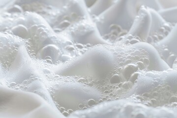 Fototapeta premium Cleaning Bubbles. Household Chore of White Foam and Suds for Hygiene at Home