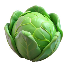 3D Vegetables and Health Food  Illustration on white background