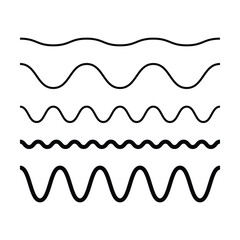 Wave line, abstract zigzag curves, seamless pattern texture design element illustration for background graphic