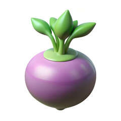 3D Vegetables and Health Food  Illustration on white background