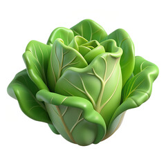 3D Vegetables and Health Food  Illustration on white background