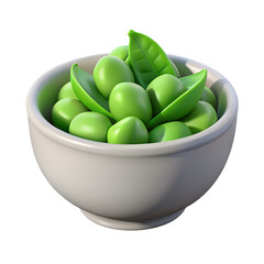 3D Vegetables and Health Food  Illustration on white background