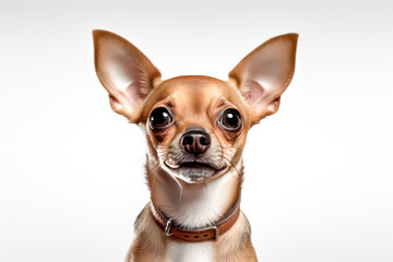 Obraz premium Chihuahua in studio setting against white backdrop, showcasing their playful and charming personalities in professional photoshoot.
