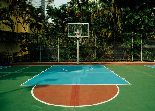 basketball court in the park