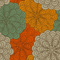 Seamless floral pattern. Endless texture with flowers. Ornate floral background.