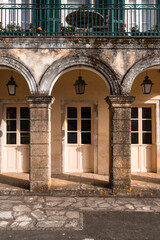Obraz premium facade of an building at Danilia village Corfu island Greece