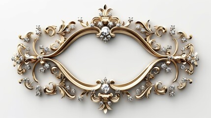 A gold frame with a diamond design