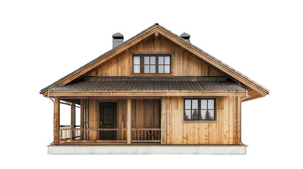 Obraz premium Wooden house isolated on white created with Generative AI