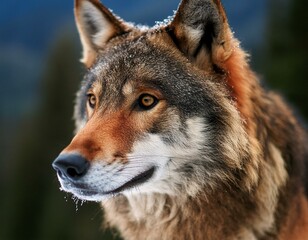 close-up of wolf, ultra-realistic photograph