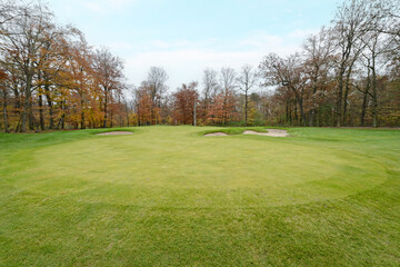 Aerial view of golf course