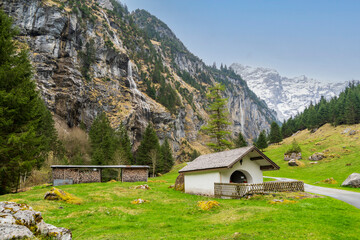 Unterschachen Village view in Switzerland