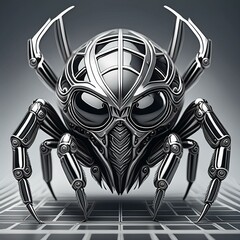 robotic silver arachnid 