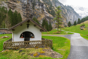 Unterschachen Village view in Switzerland