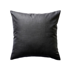 A top view black pillow Isolated on transparent background