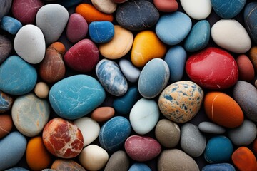 Tangy Stones colorful. Rock agate texture. Generate Ai