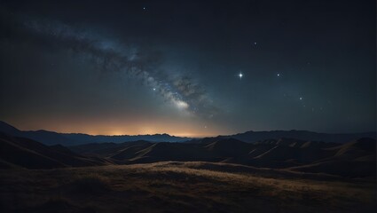 Fototapeta premium aurora over the mountains