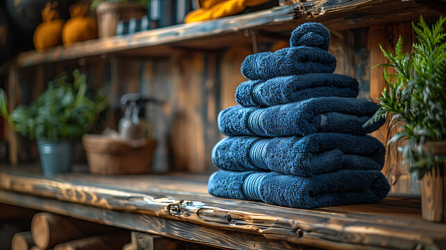 Serene Fitness Scene: Gym Clothes, Workout Gear against Calm Canvas Backdrop