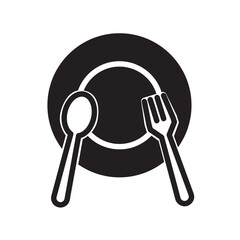 spoon and fork icon vector illustration design template