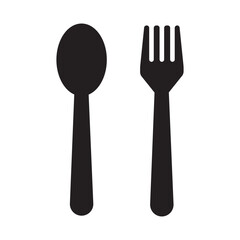 spoon and fork icon vector illustration design template