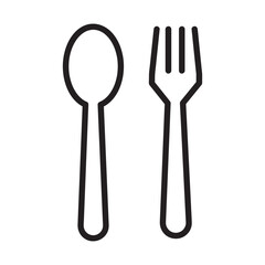 spoon and fork icon vector illustration design template