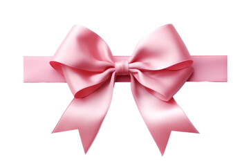 Fototapeta premium 3D Ribbon Bow isolated on transparent background, png, cut out.