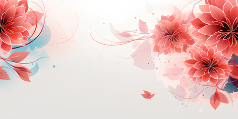 Floral Swirl Abstract Background