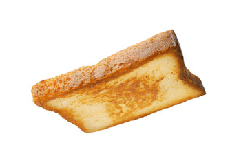 Piece of fresh toast bread isolated on white